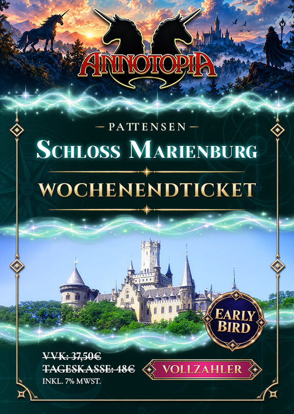 WOCHENENDTICKET VOLLZAHLER | SCHLOSS MARIENBURG 2027
