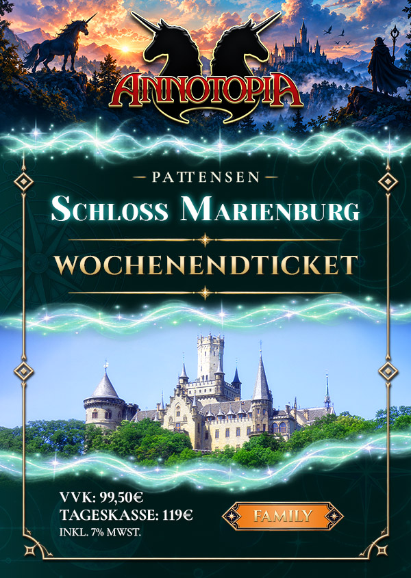 WOCHENENDTICKET FAMILY | SCHLOSS MARIENBURG 2027