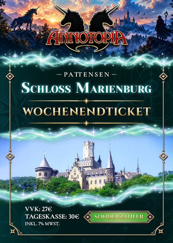 WOCHENENDTICKET SONDERZAHLER | SCHLOSS MARIENBURG 2027