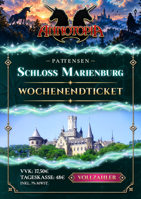 WOCHENENDTICKET VOLLZAHLER | SCHLOSS MARIENBURG 2027